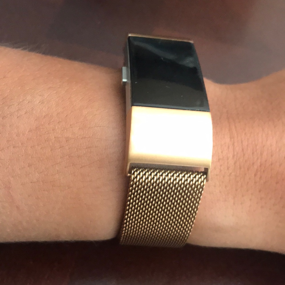 Gold adjustable Charge HR Fitbit band